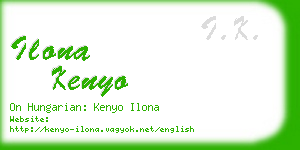 ilona kenyo business card